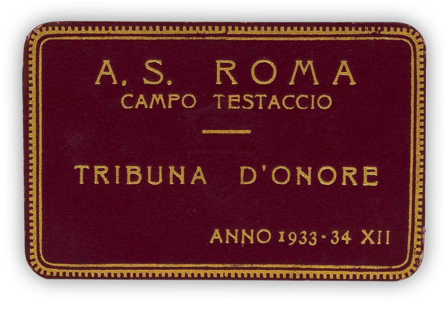 Een seizoenkaart voor AS Roma uit het seizoen 1933-34.