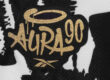 Botafogo 2025 uitshirt met zwart-wit graffiti design en gouden logo's