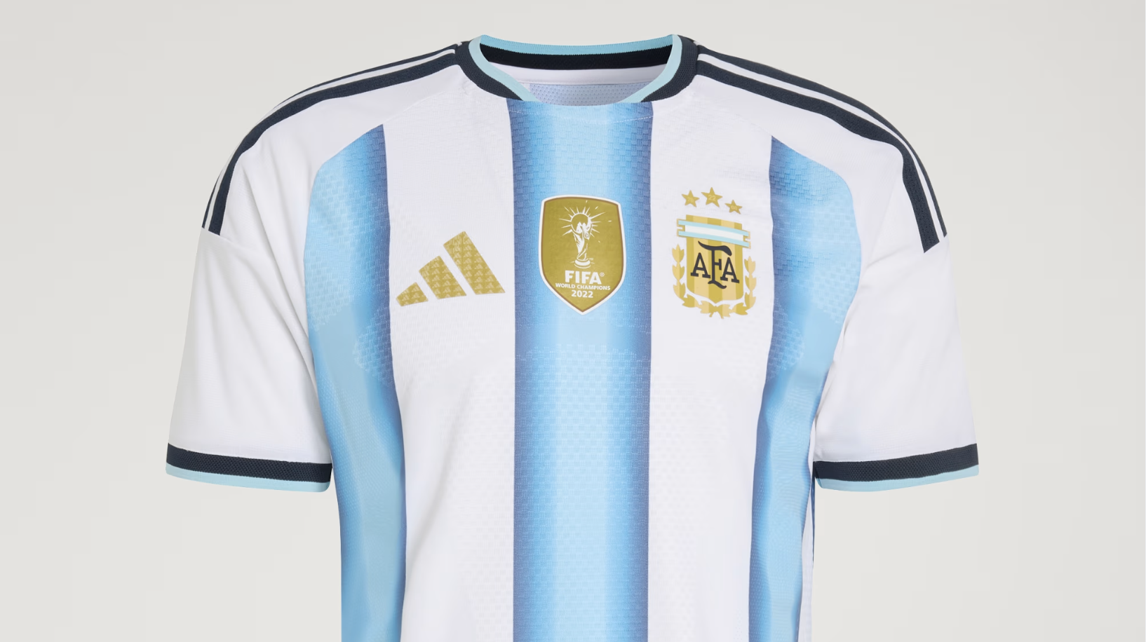 Argentinië WK 2026 thuisshirt lichtblauw wit - persbeeld officieel