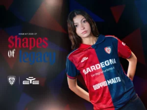 Cagliari thuisshirt 2026-2027 met tonale geometrie