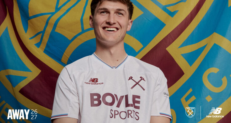 Nieuw West Ham United uitshirt seizoen 2026/27
