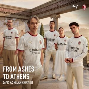 Athene fluistert mee in AC Milan uitshirt 2026-2027