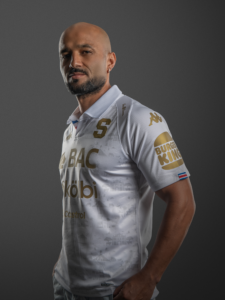 Kappa kleurt Saprissa uitshirt 2026-2027 wit met goud
