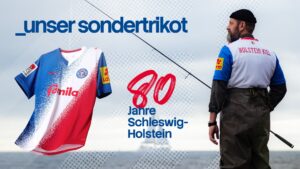 Zeeschuim drijft op Holstein Kiel special shirt 2026-2027