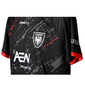 Zwart met rode vegen: FC Aarau uitshirt 2026-2027