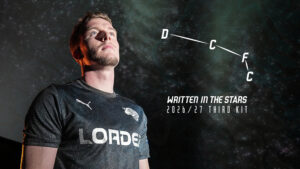Derby County kiest teal en zilver in derde shirt 2026-2027