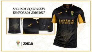 Stadsplattegrond op zwart: Córdoba CF uitshirt 2026-2027