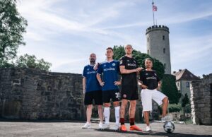 Sparren op zwart: Arminia Bielefeld uitshirt 2026-2027
