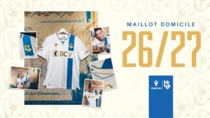 Lausanne-Sport viert jubileum met goud op thuisshirt 2026-2027