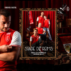 Rood-wit erfgoed op Stade de Reims thuisshirt 2026-2027